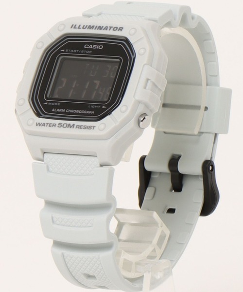 CASIO(カシオ)の「CASIO カシオ/ スクエア デジタル腕時計 5気圧防水 腕時計 LEDバックライト メンズ レディース //// Wシリーズ(デジタル腕時計・メンズ・ブラック×シルバー/ブラック×ゴールド/グリーン/グレー/ホワイト/ブラック/ブルー/ピンクベージュ/ピンク/ブラック×カーキ/ブラック×ブラック/ネイビー/カモフラージュ・FREE)」の8枚目の写真