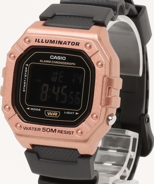 CASIO(カシオ)の「CASIO カシオ/ スクエア デジタル腕時計 5気圧防水 腕時計 LEDバックライト メンズ レディース //// Wシリーズ(デジタル腕時計・メンズ・ブラック×シルバー/ブラック×ゴールド/グリーン/グレー/ホワイト/ブラック/ブルー/ピンクベージュ/ピンク/ブラック×カーキ/ブラック×ブラック/ネイビー/カモフラージュ・FREE)」の6枚目の写真