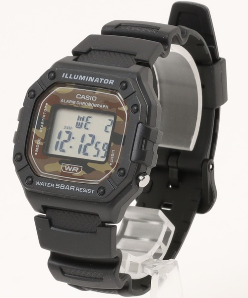 CASIO(カシオ)の「CASIO カシオ/ スクエア デジタル腕時計 5気圧防水 腕時計 LEDバックライト メンズ レディース //// Wシリーズ(デジタル腕時計・メンズ・ブラック×シルバー/ブラック×ゴールド/グリーン/グレー/ホワイト/ブラック/ブルー/ピンクベージュ/ピンク/ブラック×カーキ/ブラック×ブラック/ネイビー/カモフラージュ・FREE)」の13枚目の写真
