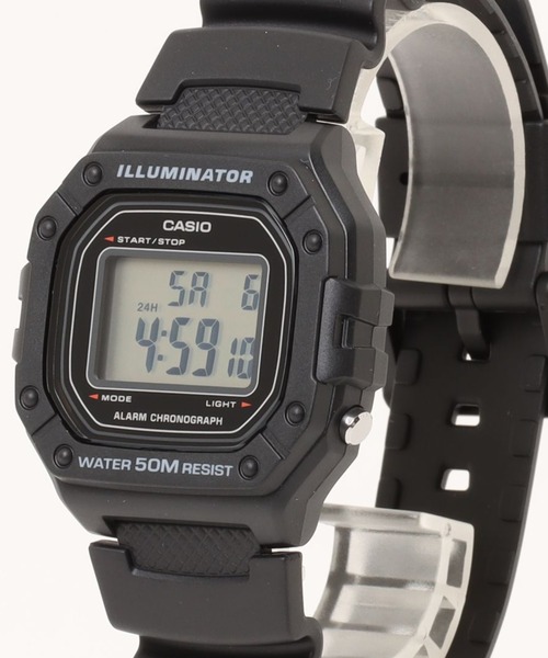 CASIO(カシオ)の「CASIO カシオ/ スクエア デジタル腕時計 5気圧防水 腕時計 LEDバックライト メンズ レディース //// Wシリーズ(デジタル腕時計・メンズ・ブラック×シルバー/ブラック×ゴールド/グリーン/グレー/ホワイト/ブラック/ブルー/ピンクベージュ/ピンク/ブラック×カーキ/ブラック×ブラック/ネイビー/カモフラージュ・FREE)」の14枚目の写真