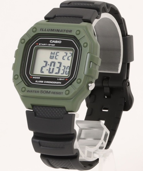 CASIO(カシオ)の「CASIO カシオ/ スクエア デジタル腕時計 5気圧防水 腕時計 LEDバックライト メンズ レディース //// Wシリーズ(デジタル腕時計・メンズ・ブラック×シルバー/ブラック×ゴールド/グリーン/グレー/ホワイト/ブラック/ブルー/ピンクベージュ/ピンク/ブラック×カーキ/ブラック×ブラック/ネイビー/カモフラージュ・FREE)」の16枚目の写真