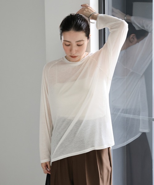 ラモーナ シアーラグランロングスリーブTシャツ（Tシャツ/カットソー