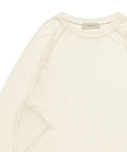 select MOCA(セレクトモカ)の「シアーラグランロングスリーブTシャツ(Tシャツ/カットソー・レディース・ボルドー/ブラック/グレー/オフホワイト/ネイビー/カーキ・FREE)」の21枚目の写真