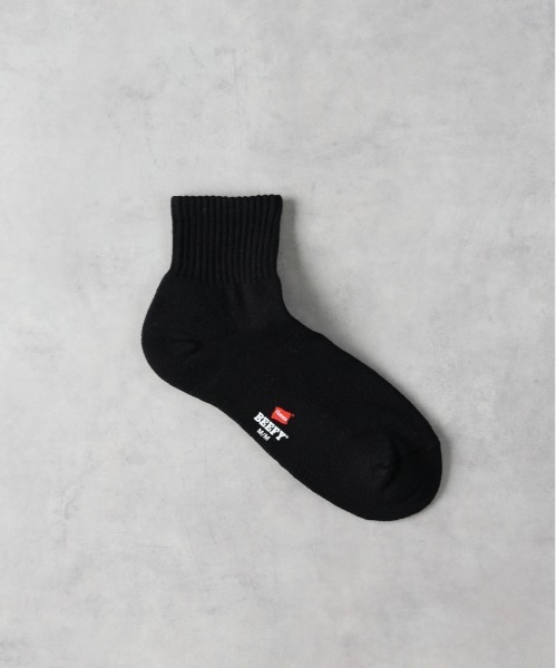 HANES（ヘインズ）の「【HANES】ＢＥＥＦＹＱソックス２Ｐ（ソックス/靴下・メンズ・ブラック/ホワイト・フリー）」の3枚目の写真