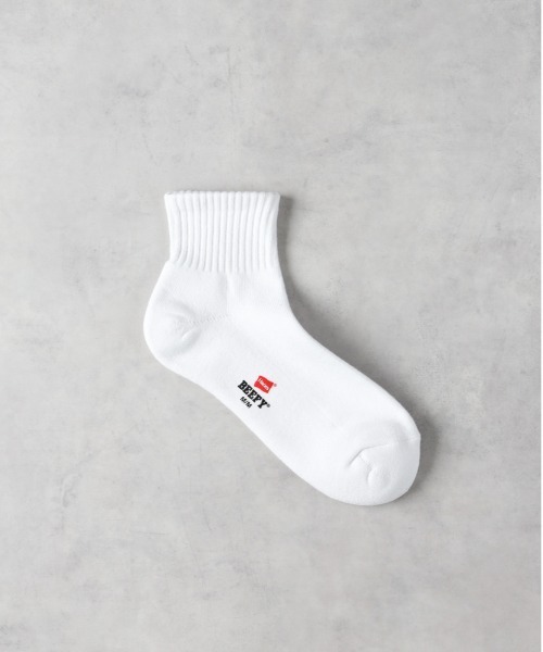 HANES（ヘインズ）の「【HANES】ＢＥＥＦＹＱソックス２Ｐ（ソックス/靴下・メンズ・ブラック/ホワイト・フリー）」の4枚目の写真