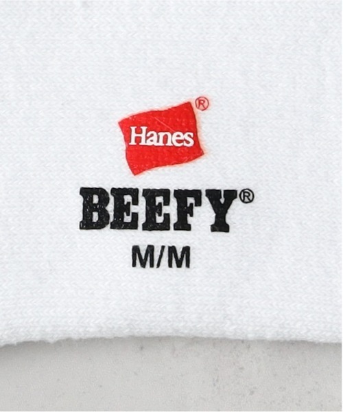 HANES（ヘインズ）の「【HANES】ＢＥＥＦＹＱソックス２Ｐ（ソックス/靴下・メンズ・ブラック/ホワイト・フリー）」の6枚目の写真