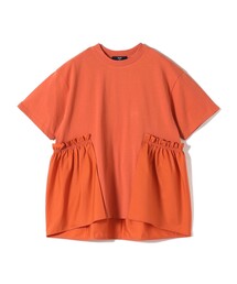 Tシャツ/カットソー（オレンジ/橙色系・ショート丈