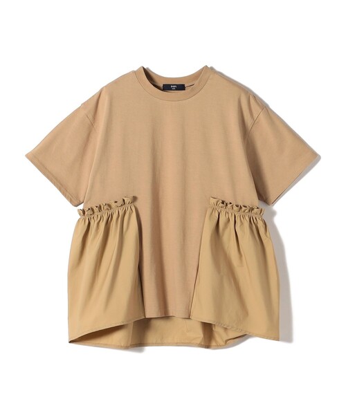 SHIPS Colors:〈手洗い可能〉ドッキング ペプラム ショートスリーブ