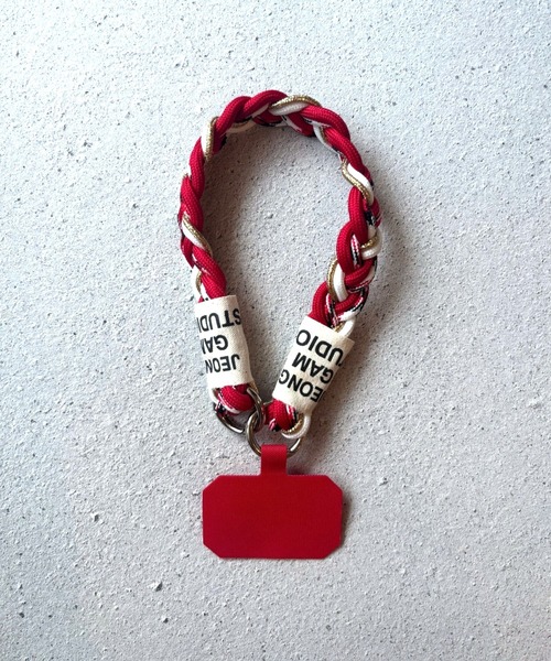 lit.Cy（リットシー）の「ブレイド カラーミックスコード ショート スマホストラップ（スマホグッズ・レディース・レッド系その他/グリーン/ベージュ/オレンジ/レッド・FREE）」の4枚目の写真