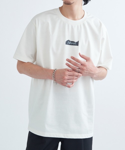 【ペコ】EMBOSS LOGO TEE(ホワイト) セール】【NANGA】ECO HYBRID MT LOGO TEE（Tシャツ/カットソー