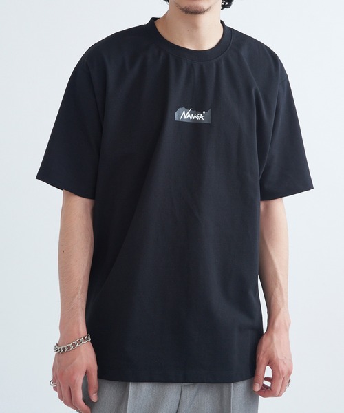 NANGA(ナンガ)の「【NANGA】ECO HYBRID MT LOGO TEE(Tシャツ/カットソー・メンズ・グレー/ブラック/ホワイト・S/M/L/XL)」の4枚目の写真
