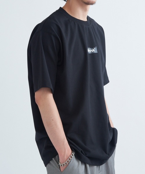 NANGA(ナンガ)の「【NANGA】ECO HYBRID MT LOGO TEE(Tシャツ/カットソー・メンズ・グレー/ブラック/ホワイト・S/M/L/XL)」の6枚目の写真