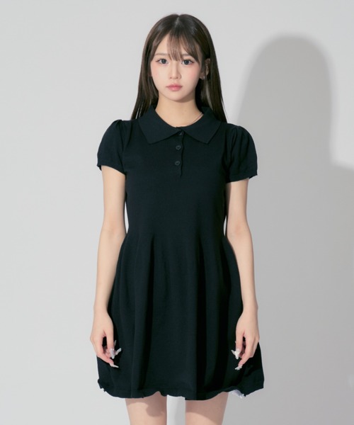 Balloon Polo Mini Dress / バルーンポロミニワンピース