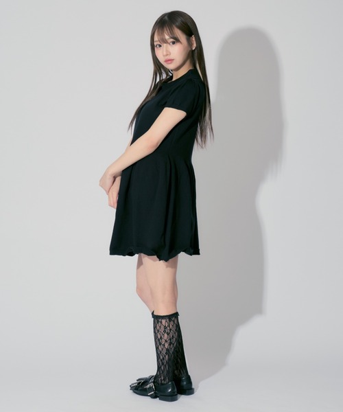 ALLuRing ChaRm(アリュリングチャーム)の「Balloon Polo Mini Dress / バルーンポロミニワンピース(ワンピース・レディース・ブラック/ブルー・FREE)」の11枚目の写真