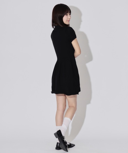 ALLuRing ChaRm(アリュリングチャーム)の「Balloon Polo Mini Dress / バルーンポロミニワンピース(ワンピース・レディース・ブラック/ブルー・FREE)」の22枚目の写真