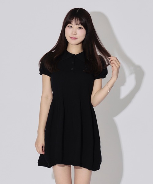 ALLuRing ChaRm(アリュリングチャーム)の「Balloon Polo Mini Dress / バルーンポロミニワンピース(ワンピース・レディース・ブラック/ブルー・FREE)」の16枚目の写真