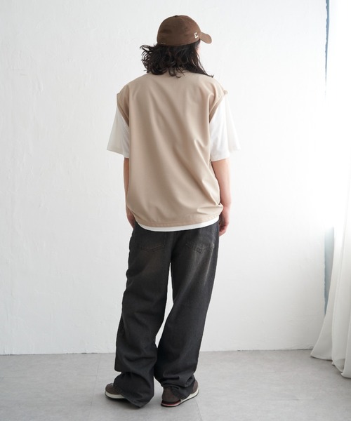 NO NEED(ノーニード)の「袖切り替えレイヤードT(Tシャツ/カットソー・メンズ・ピンク/オリーブ/ネイビー/ベージュ・LL/S/M/L)」の11枚目の写真