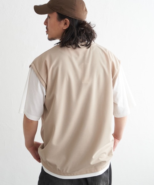NO NEED(ノーニード)の「袖切り替えレイヤードT(Tシャツ/カットソー・メンズ・ピンク/オリーブ/ネイビー/ベージュ・LL/S/M/L)」の22枚目の写真