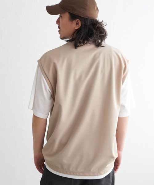 NO NEED(ノーニード)の「袖切り替えレイヤードT(Tシャツ/カットソー・メンズ・ピンク/オリーブ/ネイビー/ベージュ・LL/S/M/L)」の21枚目の写真
