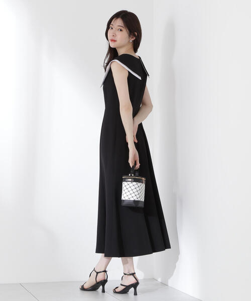 PROPORTION BODY DRESSING（プロポーションボディドレッシング）の「ビッグカラーマーメイドワンピース / 1215140605（ワンピース・レディース・グレー/ブラック・SMALL/MEDIUM）」の3枚目の写真