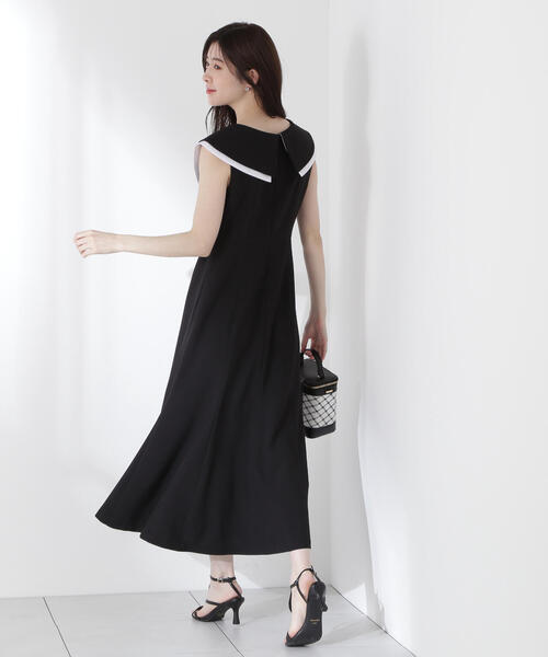 PROPORTION BODY DRESSING（プロポーションボディドレッシング）の「ビッグカラーマーメイドワンピース / 1215140605（ワンピース・レディース・グレー/ブラック・SMALL/MEDIUM）」の5枚目の写真