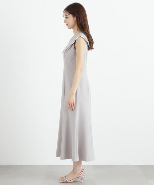 PROPORTION BODY DRESSING（プロポーションボディドレッシング）の「ビッグカラーマーメイドワンピース / 1215140605（ワンピース・レディース・グレー/ブラック・SMALL/MEDIUM）」の15枚目の写真