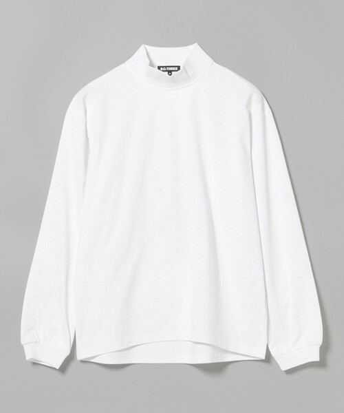 BEAMS GOLF(ビームスゴルフ)の「B.G.THREE / ALL-TIME プライムフレックス 天竺 モックネックシャツ【STRETCH】(Tシャツ/カットソー・メンズ・ブラック/ホワイト・X-LARGE/LARGE/MEDIUM)」の1枚目の写真