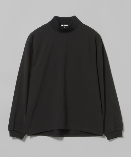 BEAMS GOLF(ビームスゴルフ)の「B.G.THREE / ALL-TIME プライムフレックス 天竺 モックネックシャツ【STRETCH】(Tシャツ/カットソー・メンズ・ブラック/ホワイト・X-LARGE/LARGE/MEDIUM)」の2枚目の写真