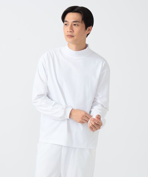 BEAMS GOLF(ビームスゴルフ)の「B.G.THREE / ALL-TIME プライムフレックス 天竺 モックネックシャツ【STRETCH】(Tシャツ/カットソー・メンズ・ブラック/ホワイト・X-LARGE/LARGE/MEDIUM)」の5枚目の写真