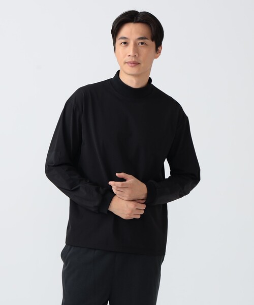 BEAMS GOLF(ビームスゴルフ)の「B.G.THREE / ALL-TIME プライムフレックス 天竺 モックネックシャツ【STRETCH】(Tシャツ/カットソー・メンズ・ブラック/ホワイト・X-LARGE/LARGE/MEDIUM)」の7枚目の写真