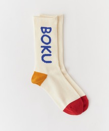 BOKU HA TANOSII(ボク ハ タノシイ)の「BOKU HA TANOSII/ボクハタノシイ C BHT 配色クルー ソックス(ソックス/靴下)」