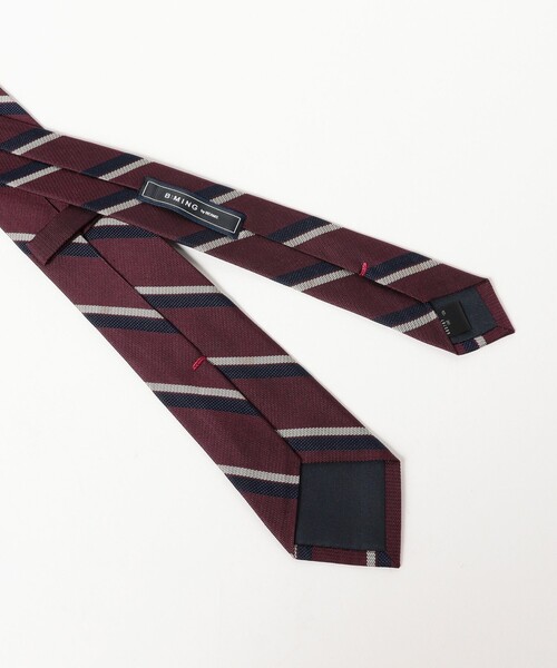 B:MING by BEAMS(ビーミングバイビームス)の「シルク ストライプ ナロー ネクタイ 25FW ②(ネクタイ・メンズ・ブラウン/ブラック/オリーブ/ブルー系その他4/インディゴブルー/ネイビー/パープル/レッド・ONE SIZE)」の11枚目の写真