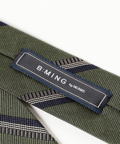 B:MING by BEAMS(ビーミングバイビームス)の「シルク ストライプ ナロー ネクタイ 25FW ②(ネクタイ・メンズ・ブラウン/ブラック/オリーブ/ブルー系その他4/インディゴブルー/ネイビー/パープル/レッド・ONE SIZE)」の13枚目の写真