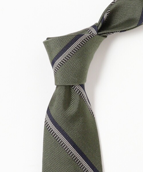 B:MING by BEAMS(ビーミングバイビームス)の「シルク ストライプ ナロー ネクタイ 25FW ②(ネクタイ・メンズ・ブラウン/ブラック/オリーブ/ブルー系その他4/インディゴブルー/ネイビー/パープル/レッド・ONE SIZE)」の14枚目の写真