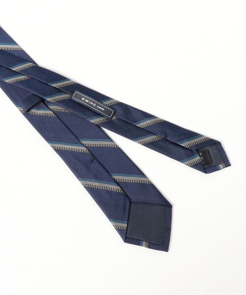 B:MING by BEAMS(ビーミングバイビームス)の「シルク ストライプ ナロー ネクタイ 25FW ②(ネクタイ・メンズ・ブラウン/ブラック/オリーブ/ブルー系その他4/インディゴブルー/ネイビー/パープル/レッド・ONE SIZE)」の15枚目の写真