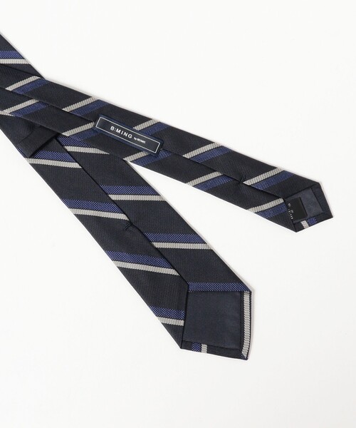 B:MING by BEAMS(ビーミングバイビームス)の「シルク ストライプ ナロー ネクタイ 25FW ②(ネクタイ・メンズ・ブラウン/ブラック/オリーブ/ブルー系その他4/インディゴブルー/ネイビー/パープル/レッド・ONE SIZE)」の16枚目の写真