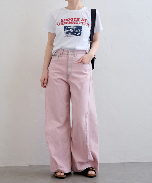 U by SPICK&SPAN（ユーバイスピックアンドスパン）の「《追加》フローストルーズバレルレッグデニム（デニムパンツ・レディース・ブルー/ピンク・36/38）」の12枚目の写真