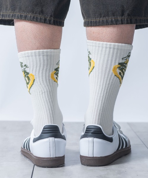Jacquard animal logo socks/ジャガード アニマル ロゴ ソックス