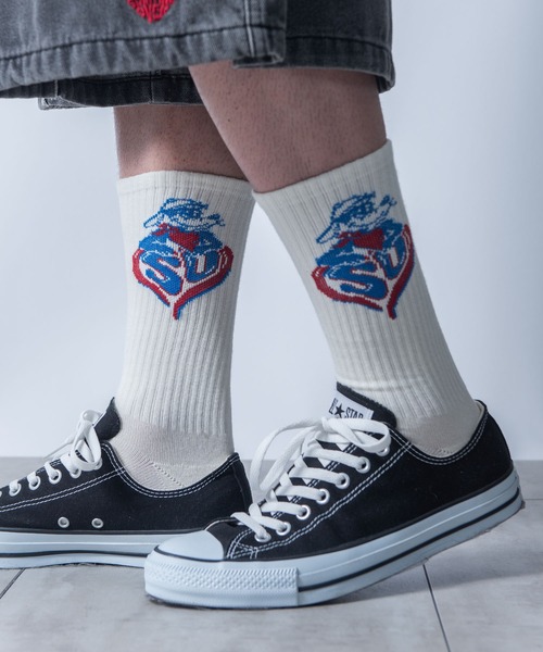 Jacquard animal logo socks/ジャガード アニマル ロゴ ソックス