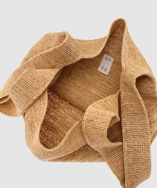 seya.（セヤ）の「RAFFIA SHOPPING BAG（トートバッグ・レディース・ナチュラル・FREE）」の7枚目の写真