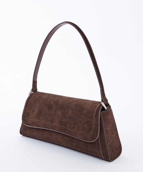 ベージュ スエード バッグ フラップ式 エコスウェードフラップBAG（ハンドバッグ）｜PUBLIC TOKYO