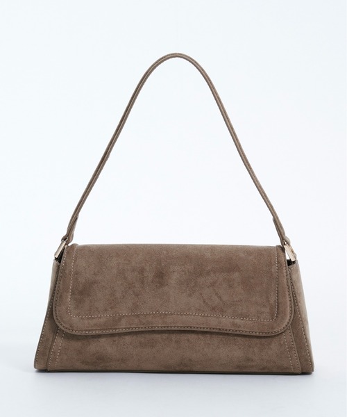 ベージュ スエード バッグ フラップ式 エコスウェードフラップBAG（ハンドバッグ）｜PUBLIC TOKYO