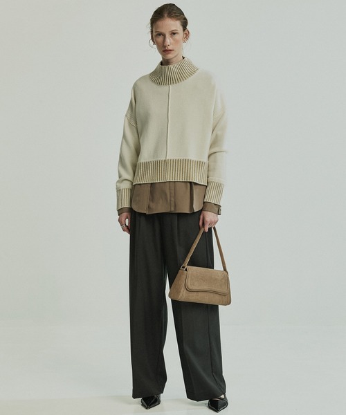 PUBLIC TOKYO（パブリックトウキョウ）の「エコスウェードフラップBAG（ハンドバッグ・レディース・ブラック/ライトベージュ/ブラウン・FREE）」の16枚目の写真