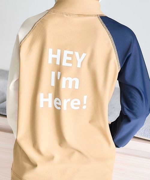 and D. petit main（アンドディープティマイン）の「【SWIM】ハーフジップラッシュガード（ラッシュガード・キッズ・ベージュ/ネイビー/ライトグレー/ライトブルー・140cm/150cm/130cm/90cm/100cm/110cm/120cm）」の9枚目の写真