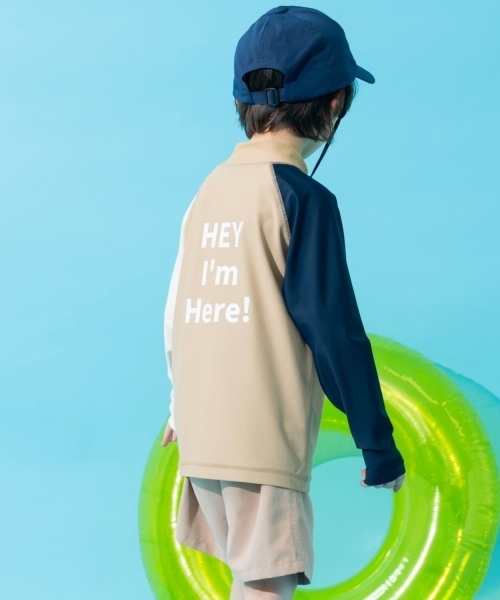 and D. petit main（アンドディープティマイン）の「【SWIM】ハーフジップラッシュガード（ラッシュガード・キッズ・ベージュ/ネイビー/ライトグレー/ライトブルー・140cm/150cm/130cm/90cm/100cm/110cm/120cm）」の21枚目の写真