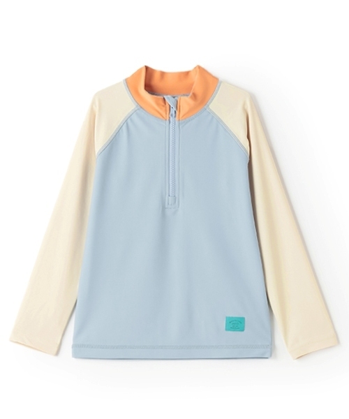 and D. petit main（アンドディープティマイン）の「【SWIM】ハーフジップラッシュガード（ラッシュガード・キッズ・ベージュ/ネイビー/ライトグレー/ライトブルー・140cm/150cm/130cm/90cm/100cm/110cm/120cm）」の17枚目の写真