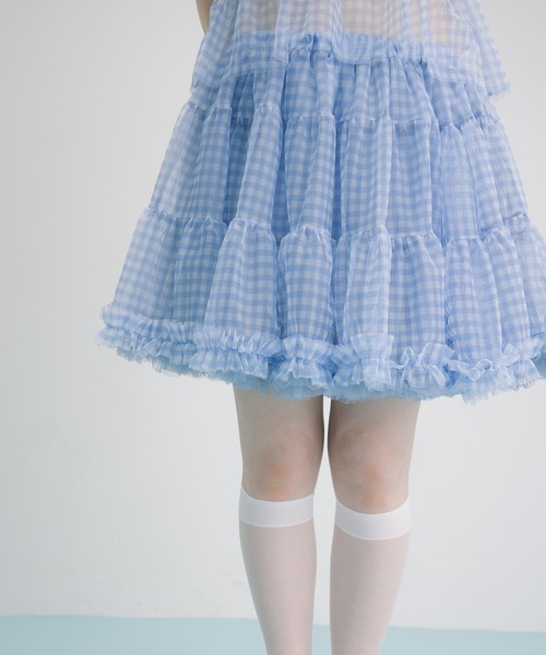 monepine（モネピネ）の「gingham check volume panier/ギンガム