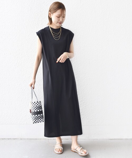 SHIPS(シップス)の「〈手洗い可能〉DEPEND アムンゼン ワンピース(ワンピース・レディース・ブラック/ベージュ系・ONE SIZE)」の3枚目の写真