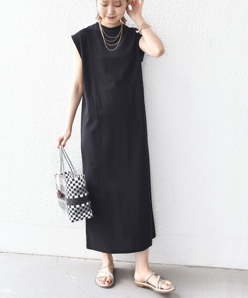 SHIPS(シップス)の「〈手洗い可能〉DEPEND アムンゼン ワンピース(ワンピース・レディース・ブラック/ベージュ系・ONE SIZE)」の4枚目の写真
