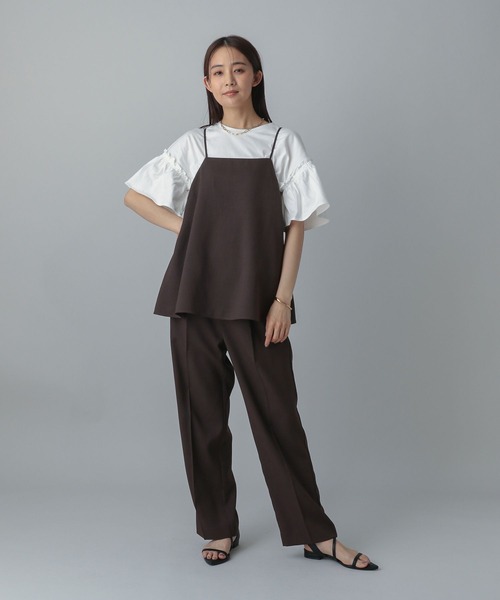 GLOBAL WORK(グローバルワーク)の「MATINEE LINE/冷感フリルスリーブ半袖/496991(Tシャツ/カットソー・レディース・オフホワイト/ブラック/レッド/チャコール・REGULAR/LONG)」の5枚目の写真
